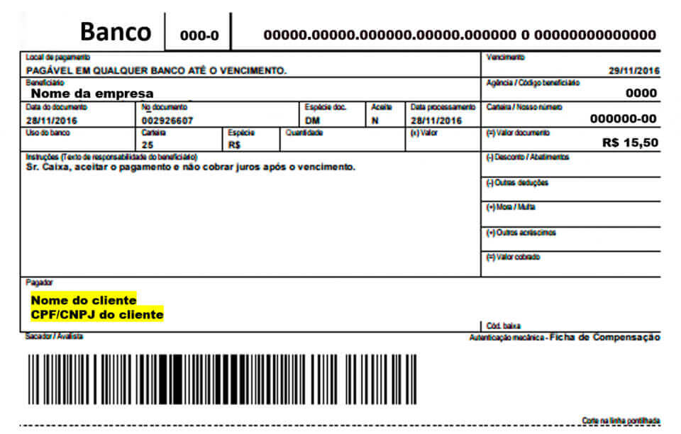 boleto registrado